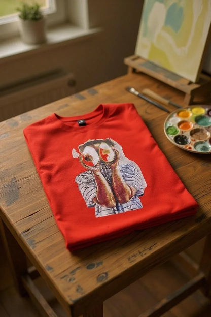 Avocado Face Color Ladies Fitted T-Shirt front view | Cute avocado face women’s t-shirt | Fun colorful graphic tee for her | Soft fitted cotton ladies top | Avocado print t-shirt flat lay | Playful everyday outfit women’s tee | Vibrant avocado design close-up | Ladies fitted casual t-shirt | Funny cute food graphic shirt | Comfortable stylish women’s top | Trendy colorful avocado tee | Durable print fitted t-shirt for women