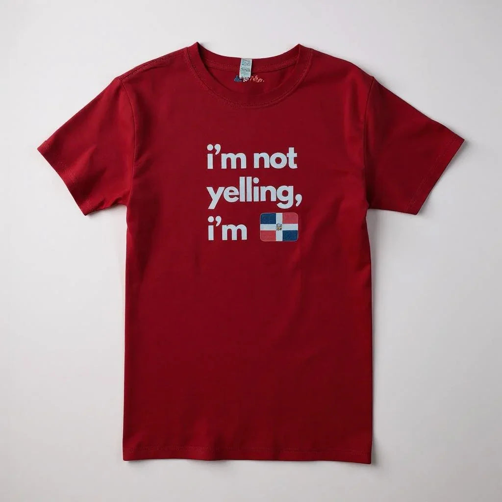 I’m Not Yelling Unisex T-Shirt front view | Funny quote t-shirt for men and women | Comfortable cotton unisex tee | Bold graphic statement shirt | Casual humor t-shirt outfit | I’m Not Yelling tee folded flat lay | Unisex funny shirt lifestyle photo | Soft breathable t-shirt close-up | Gift idea funny unisex t-shirt | I’m Not Yelling shirt on hanger | Streetwear outfit funny graphic tee | Durable print cotton unisex t-shirt