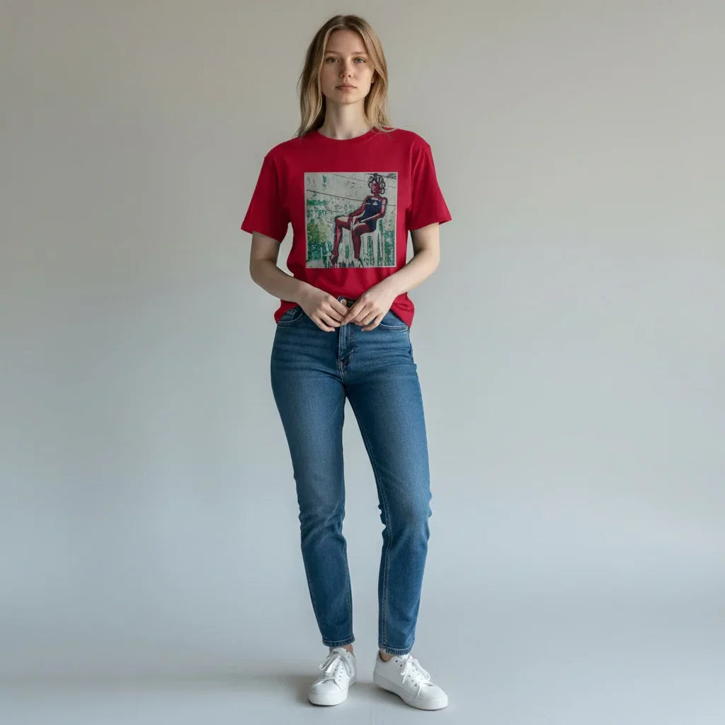 Roller Set Ladies T-Shirt front view | Cultural beauty graphic women’s tee | Soft fitted cotton ladies top | Roller set hairstyle design t-shirt | Empowering women’s fashion tee | Roller Set shirt folded flat lay | Ladies everyday casual t-shirt | Trendy fitted women’s graphic tee | Cultural pride ladies shirt | Stylish women’s roller set print | Comfortable cotton fitted tee | Durable print women’s statement shirt