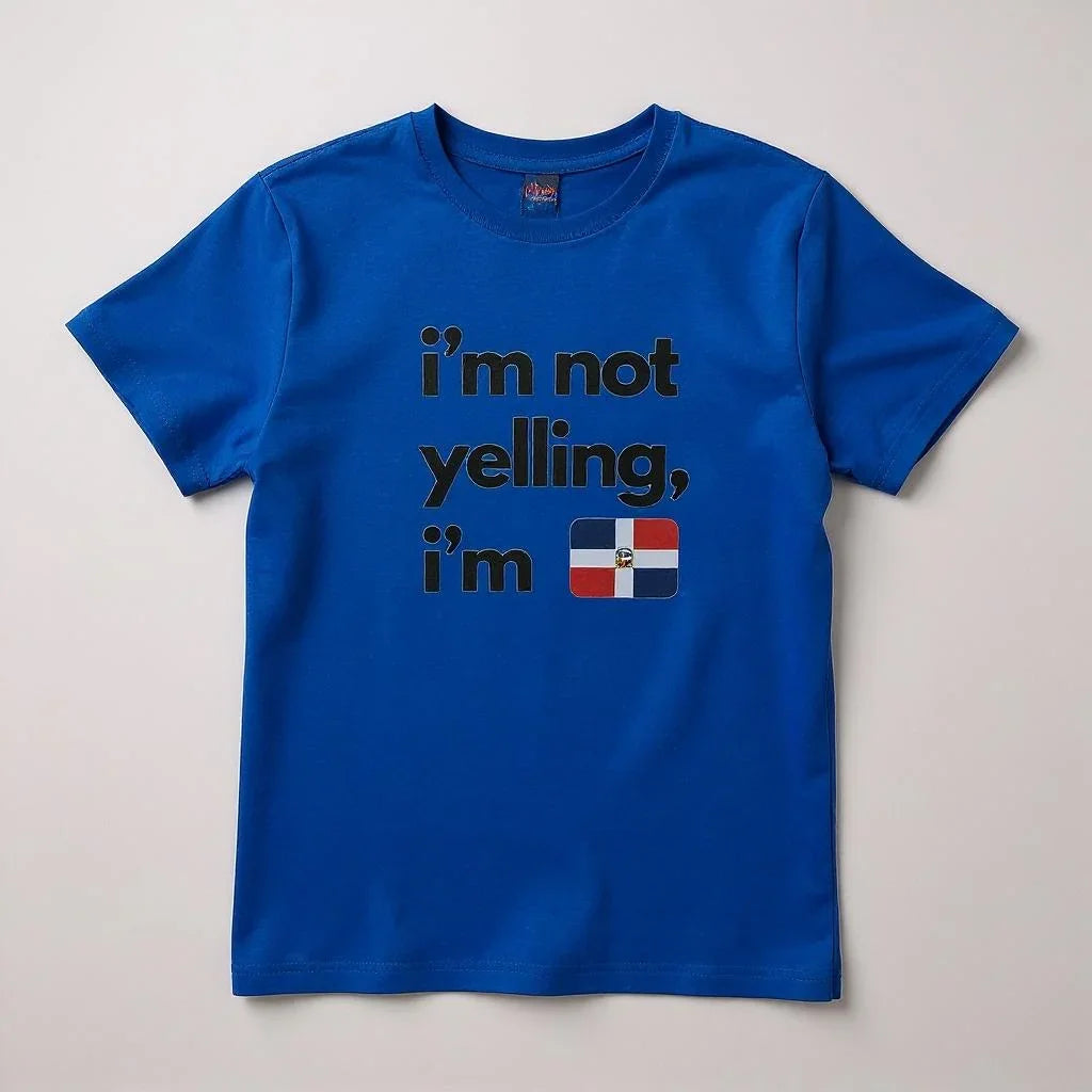 I’m Not Yelling Ladies T-Shirt front view | Funny women’s statement t-shirt | Bold attitude graphic tee for women | Comfortable cotton ladies shirt | I’m Not Yelling tee folded flat lay | Confident women’s casual outfit tee | Soft fitted t-shirt for women | Humor quote ladies top | Stylish everyday graphic t-shirt | I’m Not Yelling shirt close-up | Fun gift for confident women | Durable print cotton ladies tee