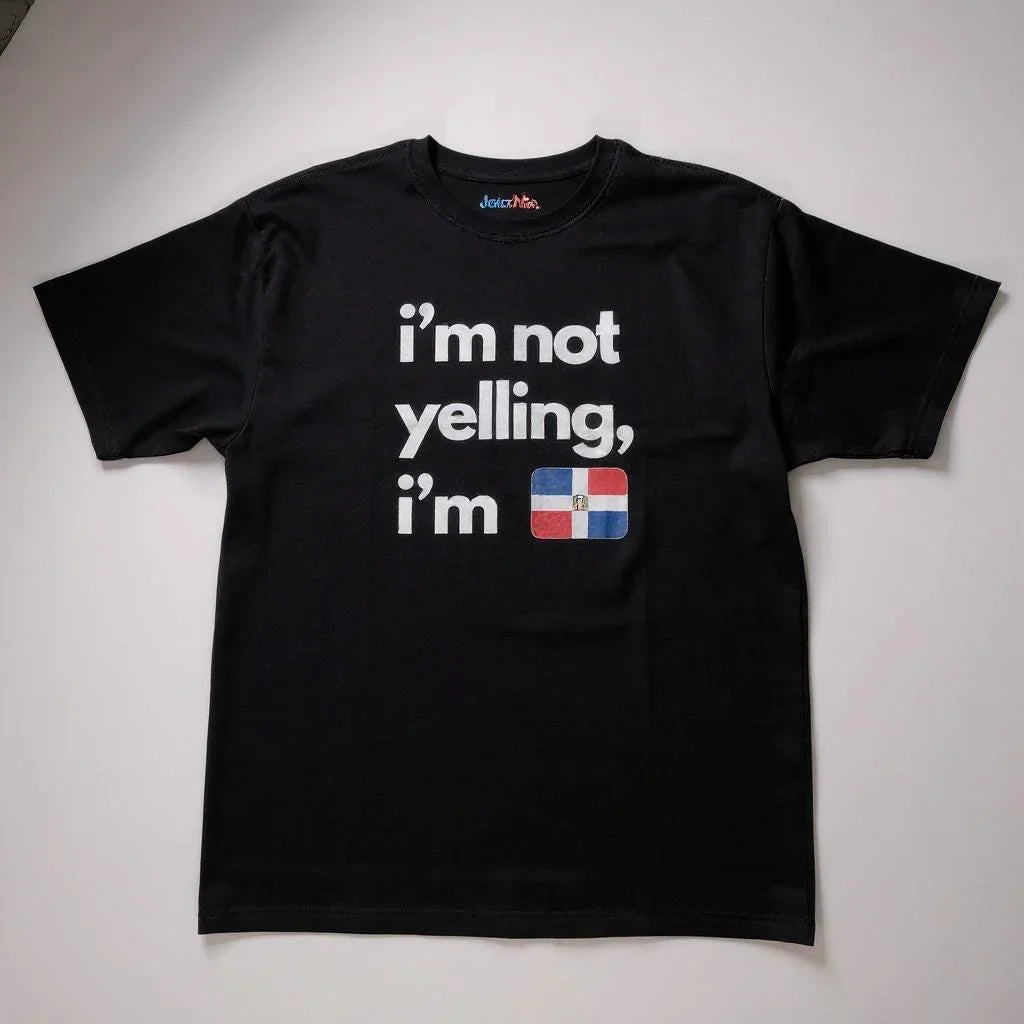 I’m Not Yelling Unisex T-Shirt front view | Funny quote t-shirt for men and women | Comfortable cotton unisex tee | Bold graphic statement shirt | Casual humor t-shirt outfit | I’m Not Yelling tee folded flat lay | Unisex funny shirt lifestyle photo | Soft breathable t-shirt close-up | Gift idea funny unisex t-shirt | I’m Not Yelling shirt on hanger | Streetwear outfit funny graphic tee | Durable print cotton unisex t-shirt