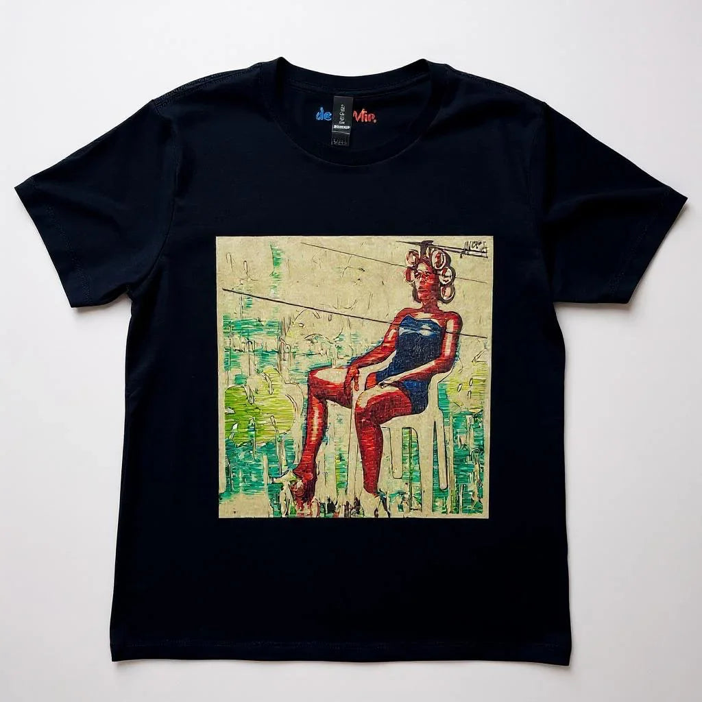 Roller Set Ladies T-Shirt front view | Cultural beauty graphic women’s tee | Soft fitted cotton ladies top | Roller set hairstyle design t-shirt | Empowering women’s fashion tee | Roller Set shirt folded flat lay | Ladies everyday casual t-shirt | Trendy fitted women’s graphic tee | Cultural pride ladies shirt | Stylish women’s roller set print | Comfortable cotton fitted tee | Durable print women’s statement shirt