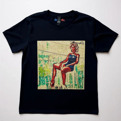 Roller Set Ladies T-Shirt front view | Cultural beauty graphic women’s tee | Soft fitted cotton ladies top | Roller set hairstyle design t-shirt | Empowering women’s fashion tee | Roller Set shirt folded flat lay | Ladies everyday casual t-shirt | Trendy fitted women’s graphic tee | Cultural pride ladies shirt | Stylish women’s roller set print | Comfortable cotton fitted tee | Durable print women’s statement shirt