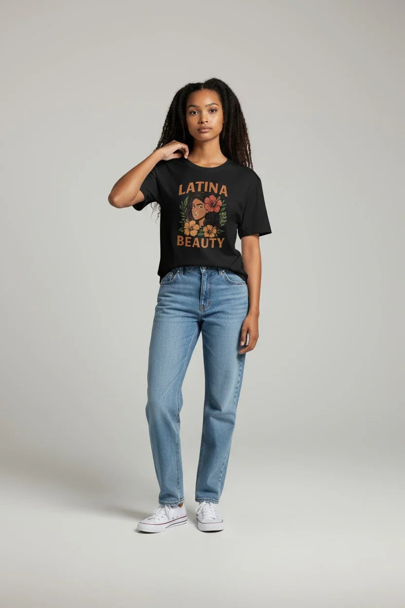 Latina Beauty Short Sleeve Tee | Latina Pride T-Shirt | Latina Beauty Cotton Tee | Empowering Latina Women Shirt | Latina Graphic Tee | Latina Fashion Short Sleeve Top | Comfortable Latina Tee | Latina Statement Shirt | Latina Beauty Casual Wear | Latina Heritage T-Shirt