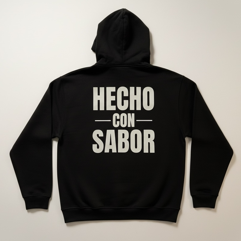 Hecho con Sabor Hoodie / Sabor Latino Premium Hoodie / Hecho con Sabor Black Hoodie / Latino Flavor Heavyweight Hoodie / Sabor Streetwear Hoodie / Hecho con Sabor Classic Black / Latino Pride Premium Hoodie / Sabor Culture Hoodie / Hecho con Sabor Urban Hoodie / Premium Sabor Black Hoodie